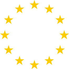 CE marking with EU stars on a blue background